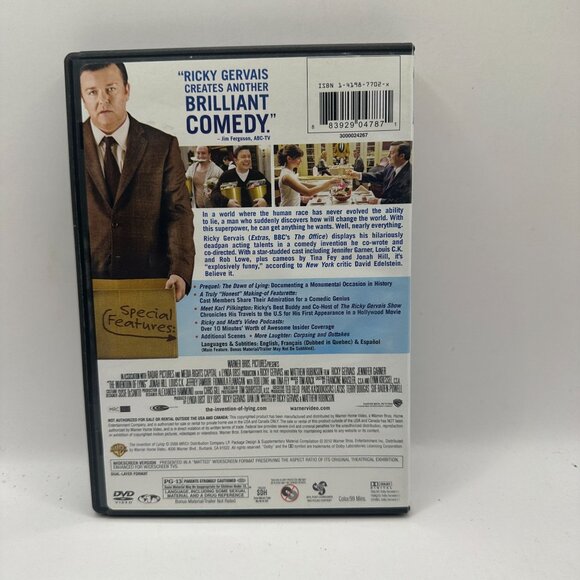 The Invention Of Lying DVD Comedy Movie Starring Ricky Gervais Rated PG13 - Picture 2 of 3